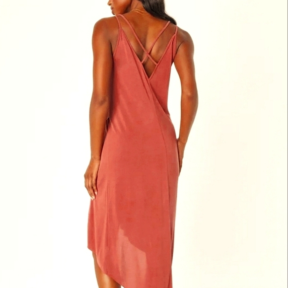 [Lush] Women's High Low Dress in Rust Size Medium - Picture 2 of 8